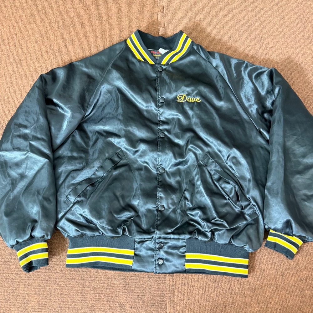 Vintage Pla-Jac Dunbrooke Michigan Dept of Corrections Satin Bomber Jacket XL